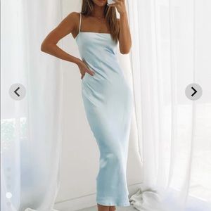 Beginning Boutique Amaryllis Dress in Baby Blue. Never worn